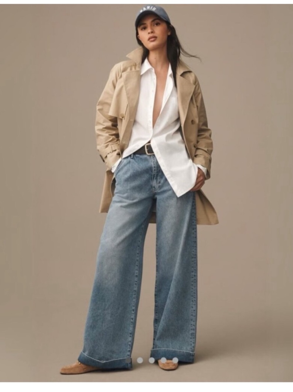 Pilcro Anthropologie Jeans Womens 31 High Rise Wide Leg Cuffed Hem